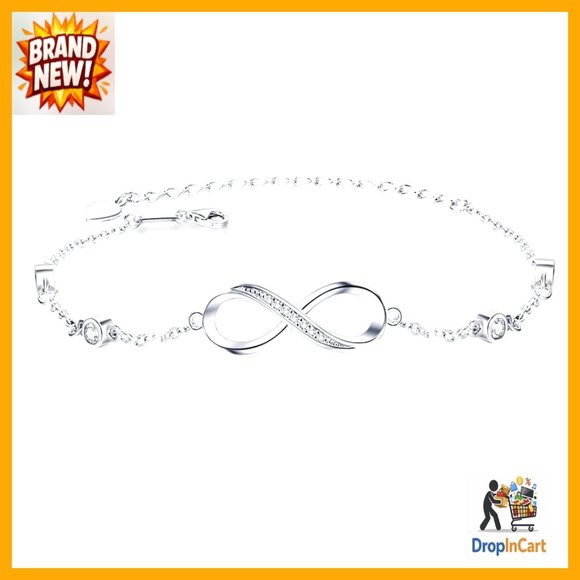 Other - Sterling Silver Infinity Anklet Adjustable Chain Romantic Jewelry Gift